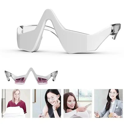 3D Red Light EMS Eye Massager Eyecare Glasses Dark Circles Puffiness Wrinkles Reduction Eye Fatigue Relaxing Beauty Care Device