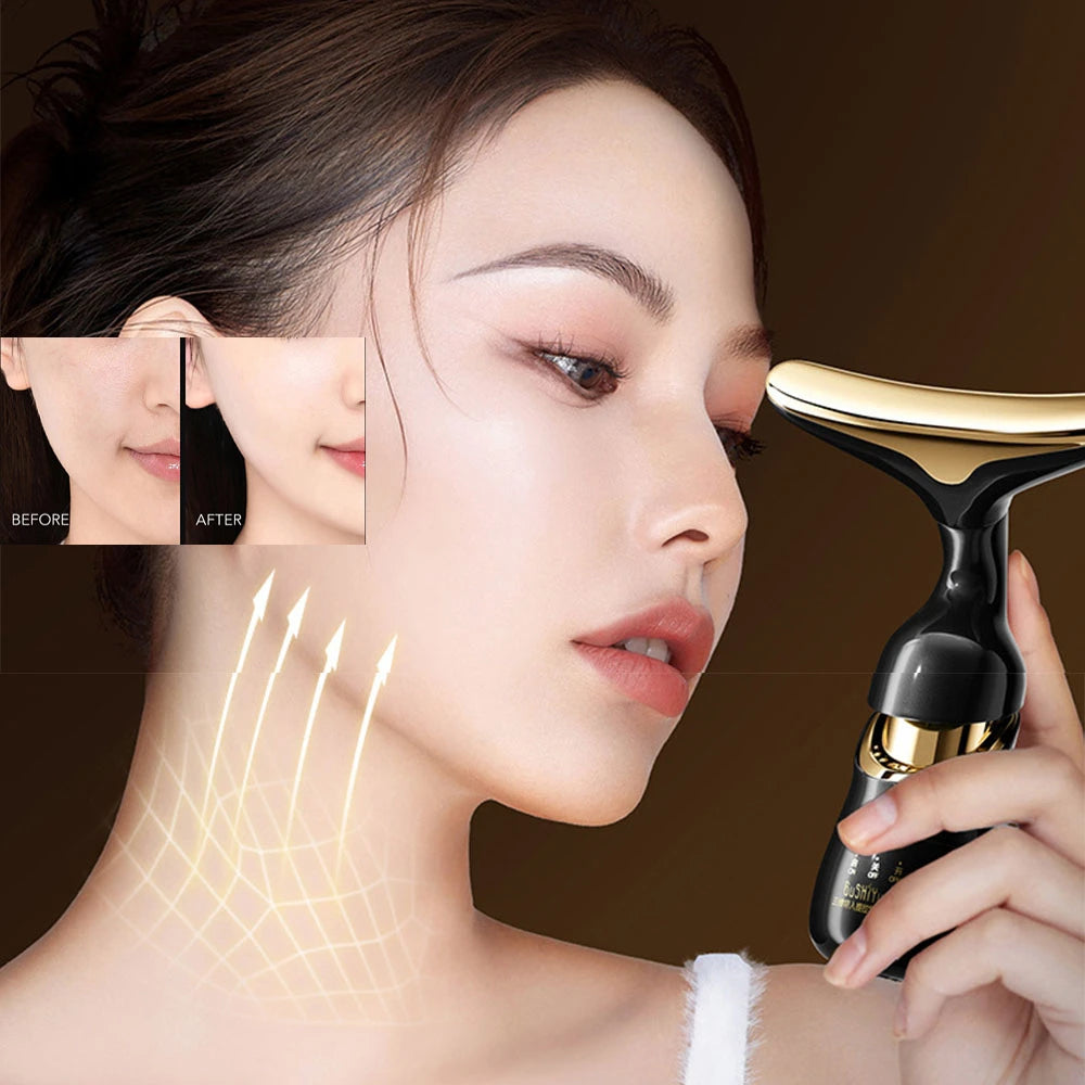 Multi-Functional Beauty Device for Face Slimmer Skin Tightening Wrinkle Anti Aging 3 In 1 Facial Lifting Device Neck Eye Massage