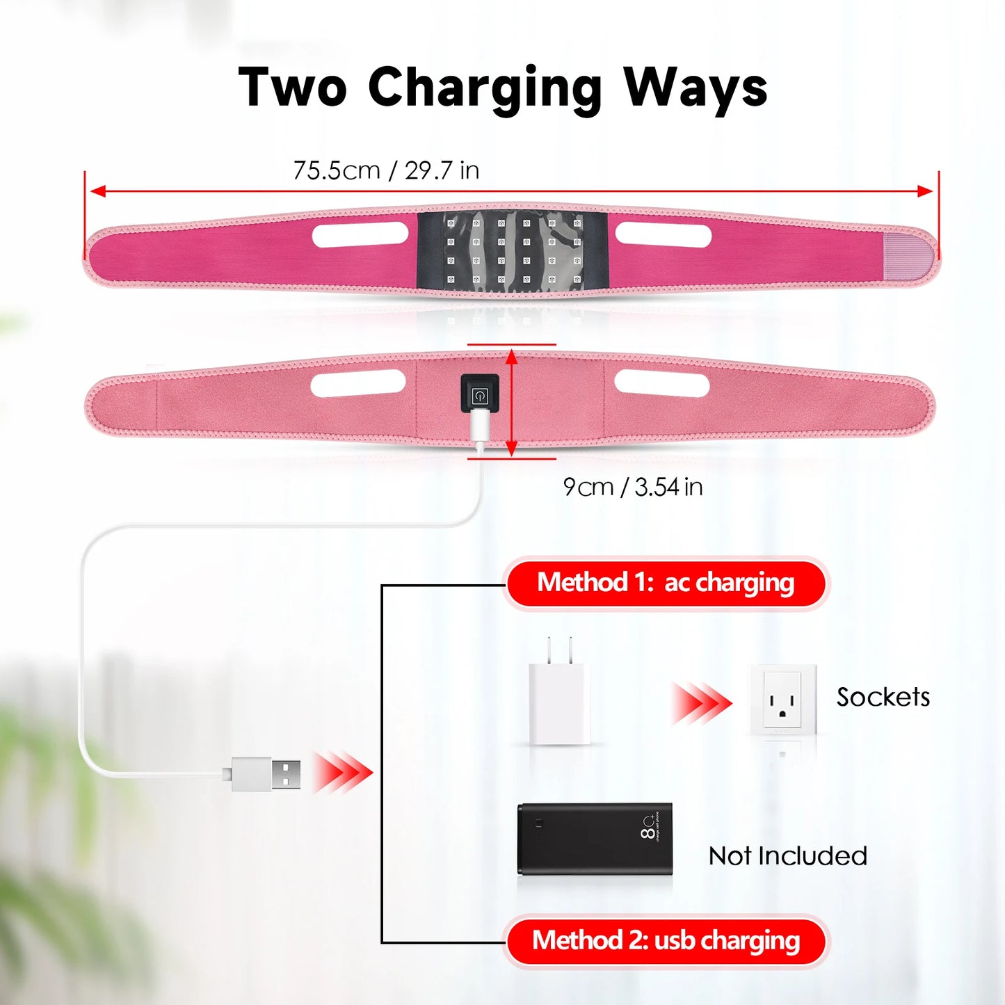 Red Light Therapy Infrared Therapy Chin Neck Home Use Neck Heating Belt Lifting Firming Skin Therapy Neck Pain Relief Wrap 850NM