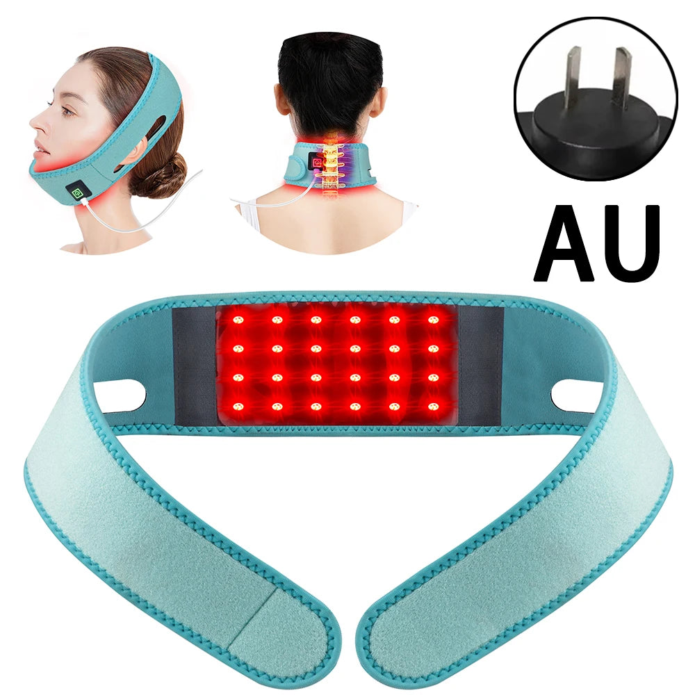 Red Light Therapy Infrared Therapy Chin Neck Home Use Neck Heating Belt Lifting Firming Skin Therapy Neck Pain Relief Wrap 850NM