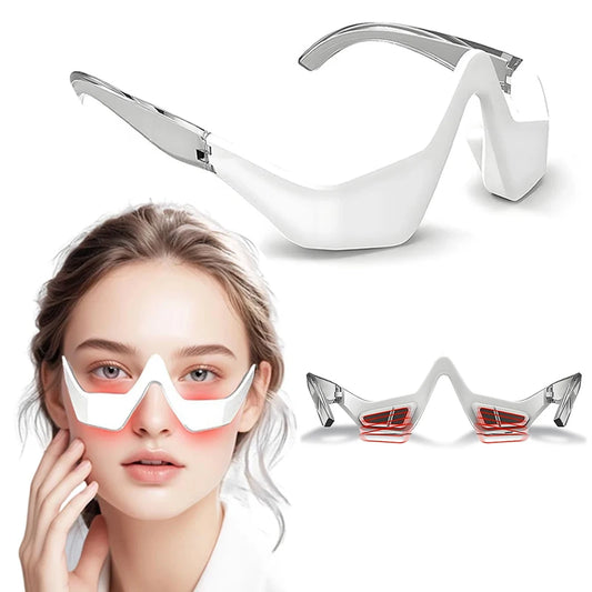 3D Red Light EMS Eye Massager Eyecare Glasses Dark Circles Puffiness Wrinkles Reduction Eye Fatigue Relaxing Beauty Care Device