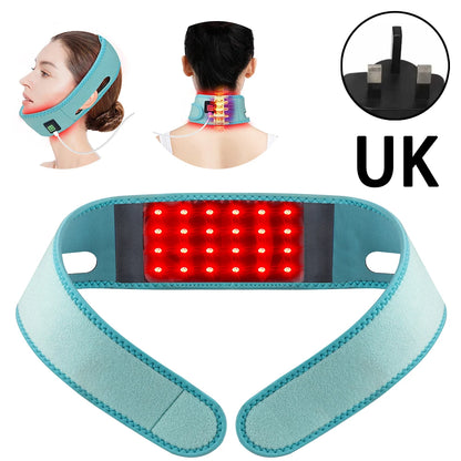 Red Light Therapy Infrared Therapy Chin Neck Home Use Neck Heating Belt Lifting Firming Skin Therapy Neck Pain Relief Wrap 850NM