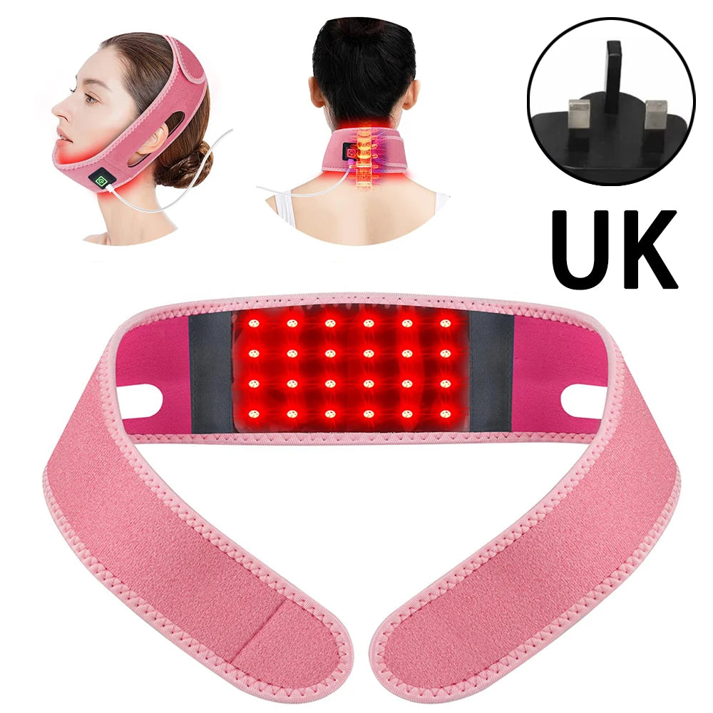 Red Light Therapy Infrared Therapy Chin Neck Home Use Neck Heating Belt Lifting Firming Skin Therapy Neck Pain Relief Wrap 850NM